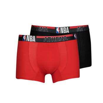 Roupa de interior Homem Boxer Athena NBA X2 Preto / Vermelho