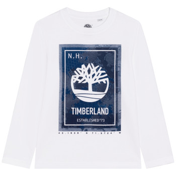 Textil Rapaz T-shirt mangas compridas Timberland T25T39-10B Branco