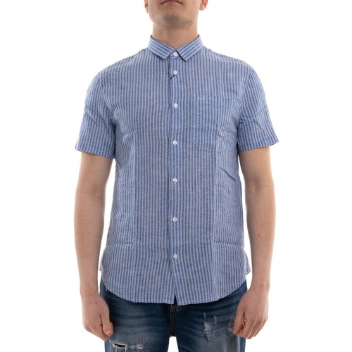 Textil Homem Camisas mangas comprida EAX 3LZC52ZNRCZ Azul