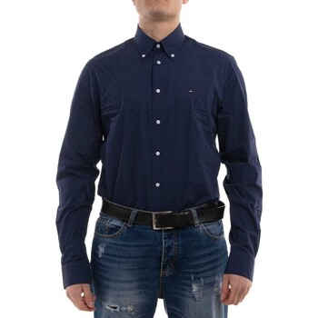 Textil Homem Camisas mangas comprida Tommy Hilfiger MW0MW23269 Azul