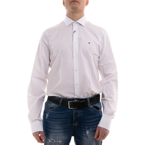Textil Homem Camisas mangas comprida Tommy Hilfiger MW0MW23237 Branco
