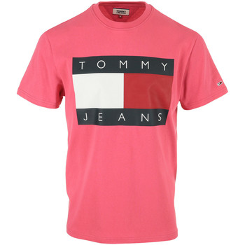 Textil Homem T-Shirt mangas curtas Tommy Hilfiger Tommy Flag Tee Rosa