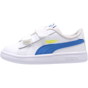Sapatos Criança Sapatilhas Puma - Smash v2 bco/azzurro 365174-33 Branco