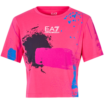 Textil Mulher T-shirts e Pólos Ea7 Emporio Armani 3LTT24 TJDZZ Rosa