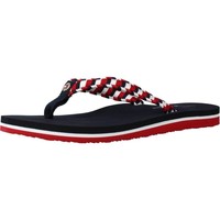 Sapatos Mulher Chinelos Tommy Tee Hilfiger WOVEN WEBBING FLAT BEACH Multicolor