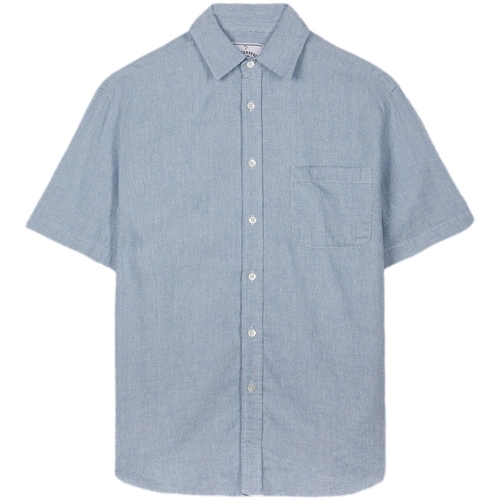 Textil Homem Camisas mangas comprida Portuguese Flannel Mesas de cabeceira Azul