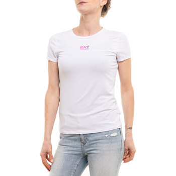 Textil Mulher T-shirts e Pólos Emporio Armani EA7 6LTT03TJCYZ Branco