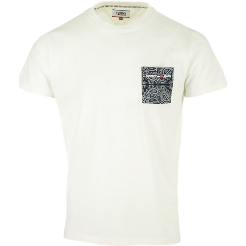 Textil Homem T-Shirt mangas curtas Tommy Hilfiger Contrast Pocket Tee Branco