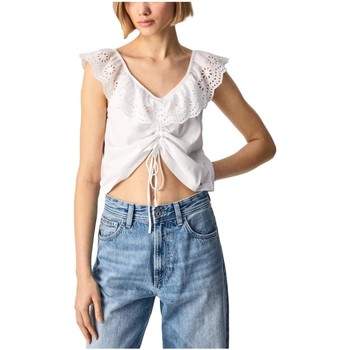 Textil Mulher Tops / Blusas Pepe strap-detail jeans  Branco