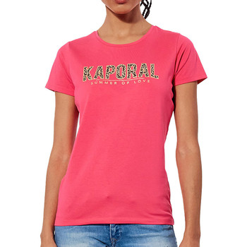 Textil Mulher T-Shirt mangas curtas Kaporal  Rosa