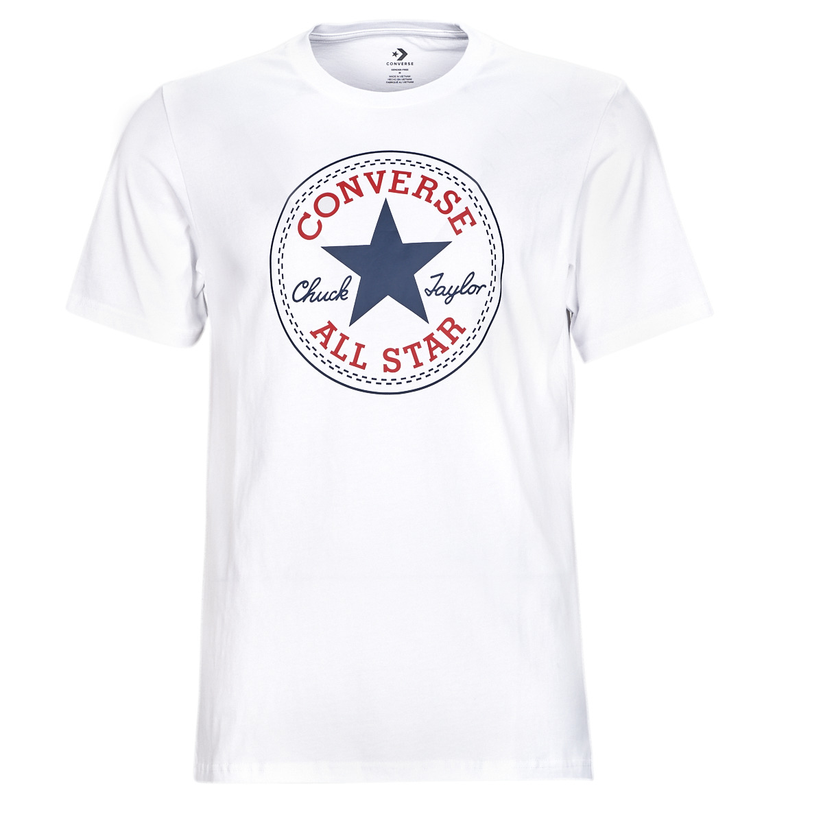 Textil Homem T-Shirt mangas curtas Converse GO-TO CHUCK tee CLASSIC PATCH TEE Branco