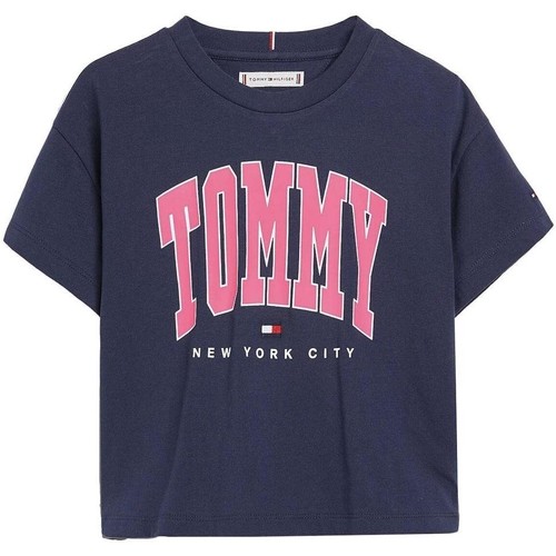 Textil Rapariga T-shirts e Pólos Tommy Hilfiger  Azul