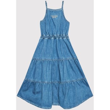 Textil Rapariga Vestidos curtos Calvin Klein Jeans IG0IG01423 SOFT DENIM STRAP-ICD LIGHT DENIM Azul
