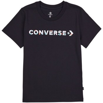 Textil Mulher T-Shirt mangas curtas Converse Smith Floral Logo Graphic Preto