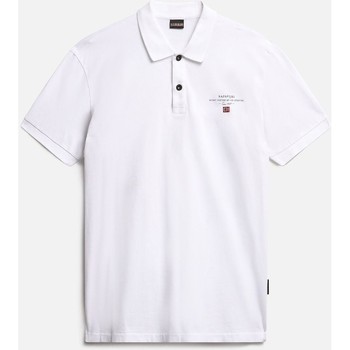 Textil Homem T-shirts e Pólos Napapijri ELBAS JERSEY - NP0A4GB4-002 BRIGHT WHITE Branco