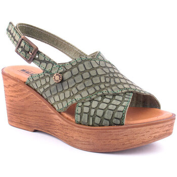 Sapatos Mulher Sandálias Walkwell Sneakers aus Stoff Superga Verde