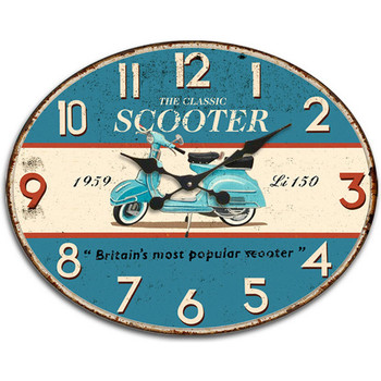 Casa Relógios Signes Grimalt Relógio De Parede De Scooter Azul