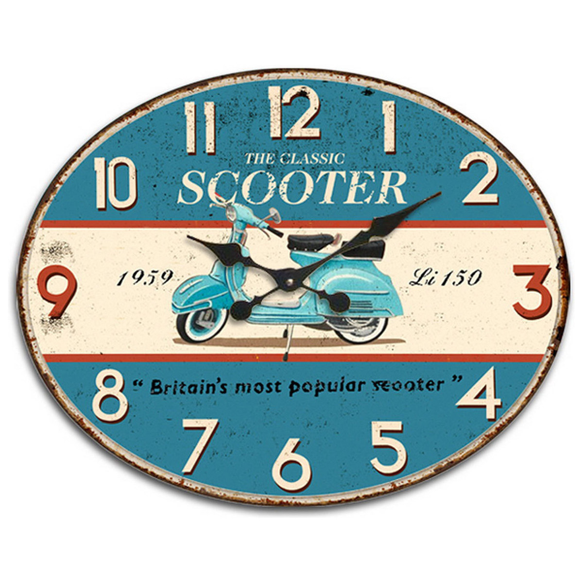 Casa Relógios Signes Grimalt Relógio De Parede De Scooter Azul