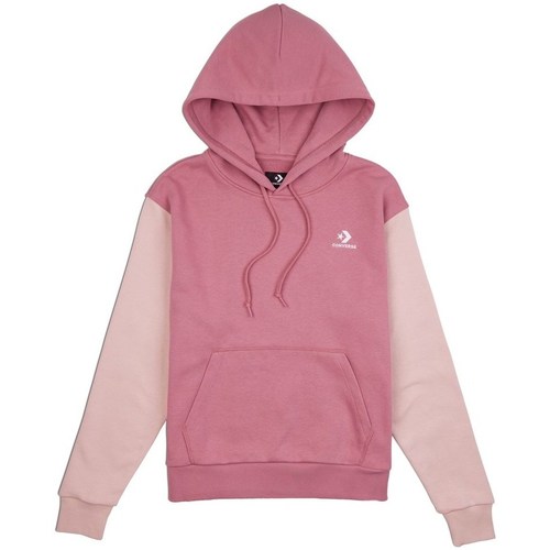 Textil Mulher Sweats Converse Colorblocked French Terry Hoodie Rosa