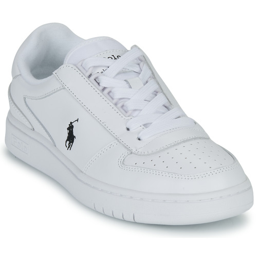 Sapatos Sapatilhas Polo Ralph Lauren POLO CRT PP-SNEAKERS-LOW TOP LACE Branco / Preto