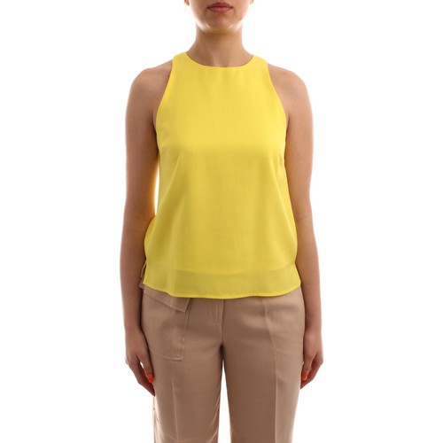 Textil Mulher Tops / Blusas Womens Leaf Print Midi Wrap Dress K20K203788 Amarelo
