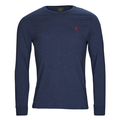 Textil Homem Lemaire long stand-collar shirt cropped Black Polo Ralph Lauren K224SC08-LSCNCMSLM5-LONG SLEEVE-T-shirt cropped Azul / Spring / Navy