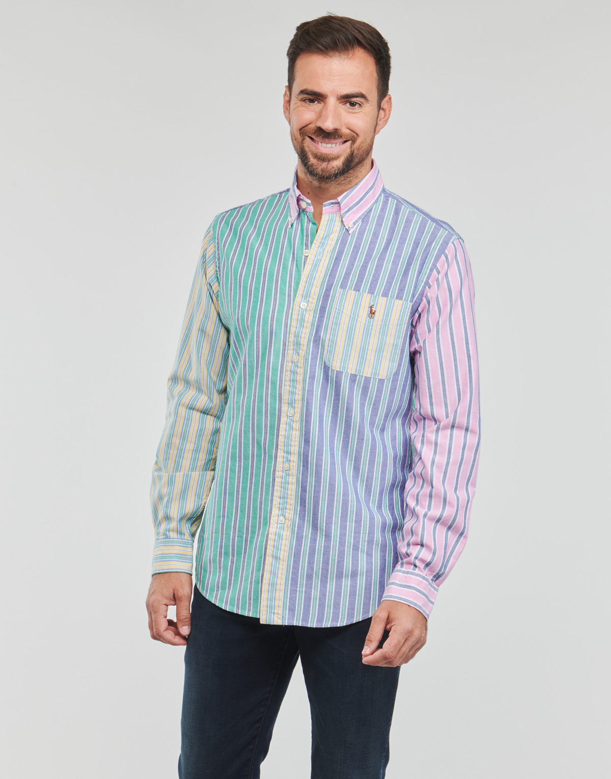 Textil Homem Camisas mangas comprida Polo Ralph Lauren Z224SC31-Polo Ralph Lauren striped pajama-style shirt Multicolor