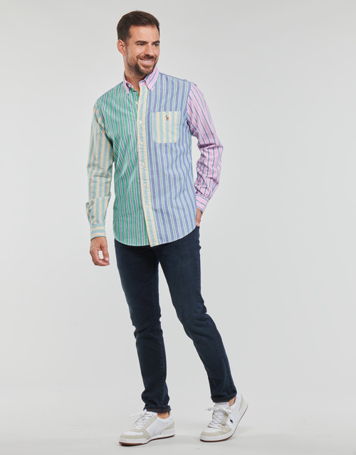 Polo Ralph Lauren long-sleeve striped shirt Z224SC31-wallets suitcases pens polo-shirts storage Kids shoe-care belts shirts