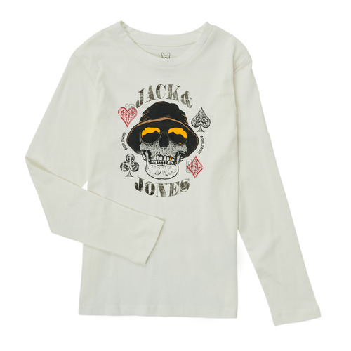Textil Rapaz T-shirt mangas compridas Jjmason Puffer Jacket JORCAPTAIN TEE LS Branco