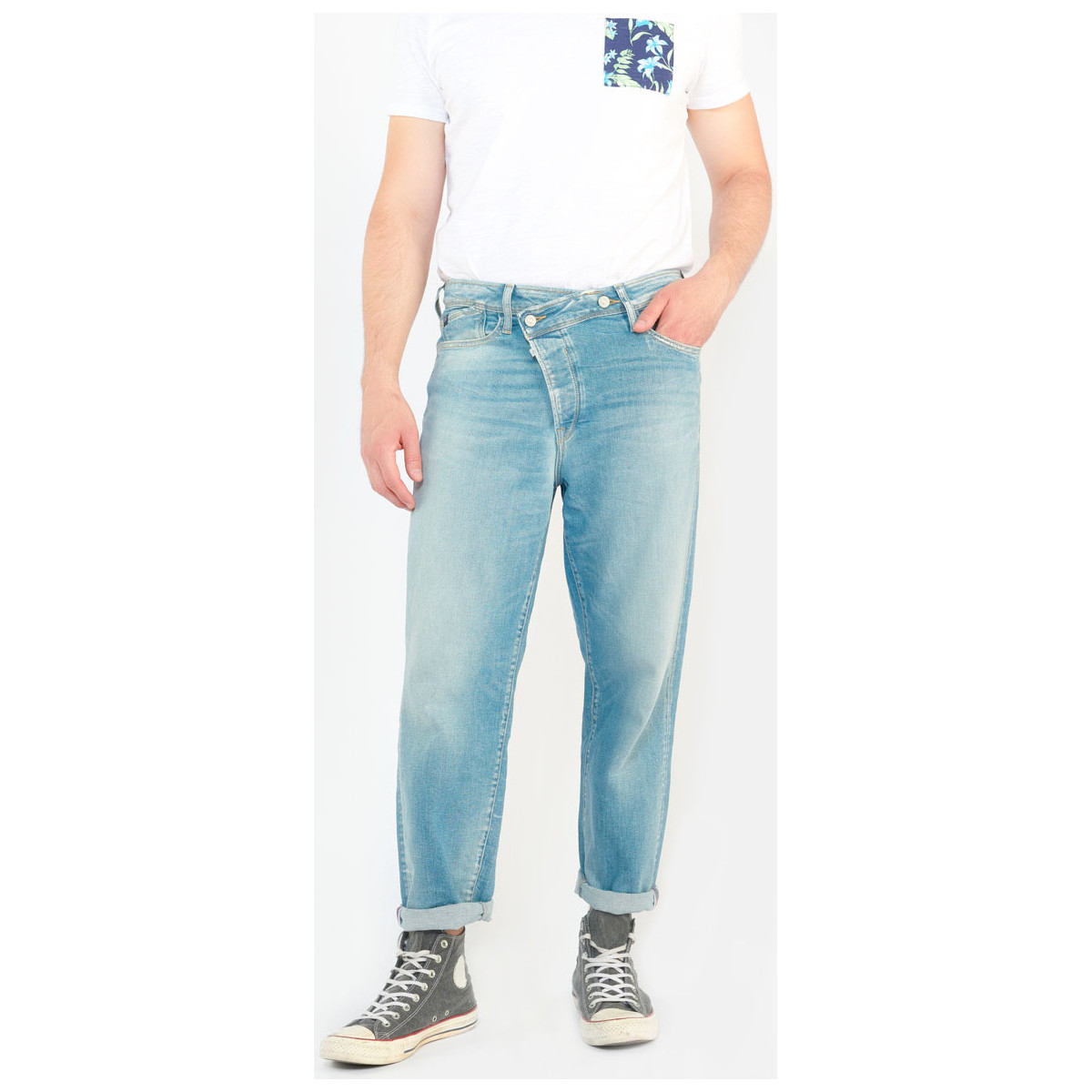 Textil Homem Calças de ganga Le Temps des Cerises Jeans largo 1998, 7/8 Azul