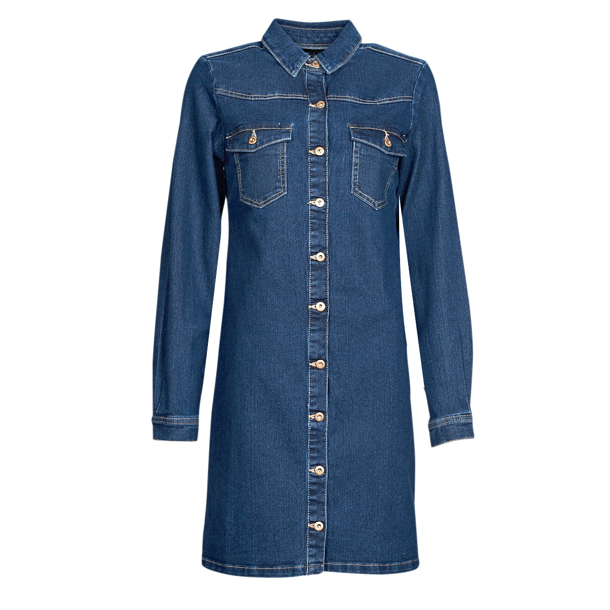 Textil Mulher Replay Ljusblå skinny jeans PCPERRY L/S DENIM DRESS-VI Azul / Escuro