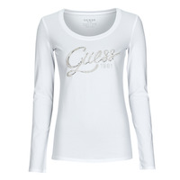 Textil Mulher T-shirt mangas compridas Guess Curea LS CN BRYANNA Branco