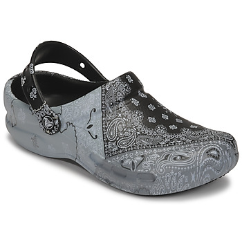Sapatos Tamancos Crocs BISTRO GRAPHIC CLOG Cinza / Preto