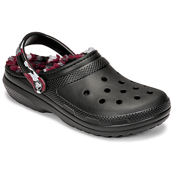 Sapatos Homem Tamancos Crocs CLASSIC LINED CAMO CLOG Preto / Vermelho