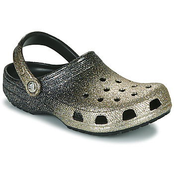 Sapatos Mulher Tamancos Crocs CLASSIC OMBRE GLITTER CLOG Preto / Ouro