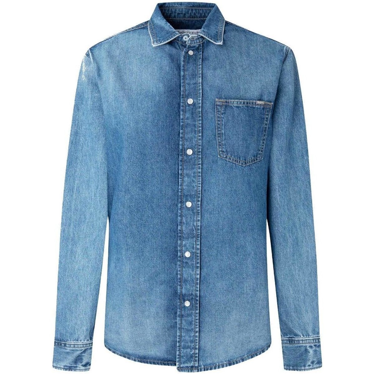 Textil Homem Camisas mangas comprida Pepe jeans  Azul