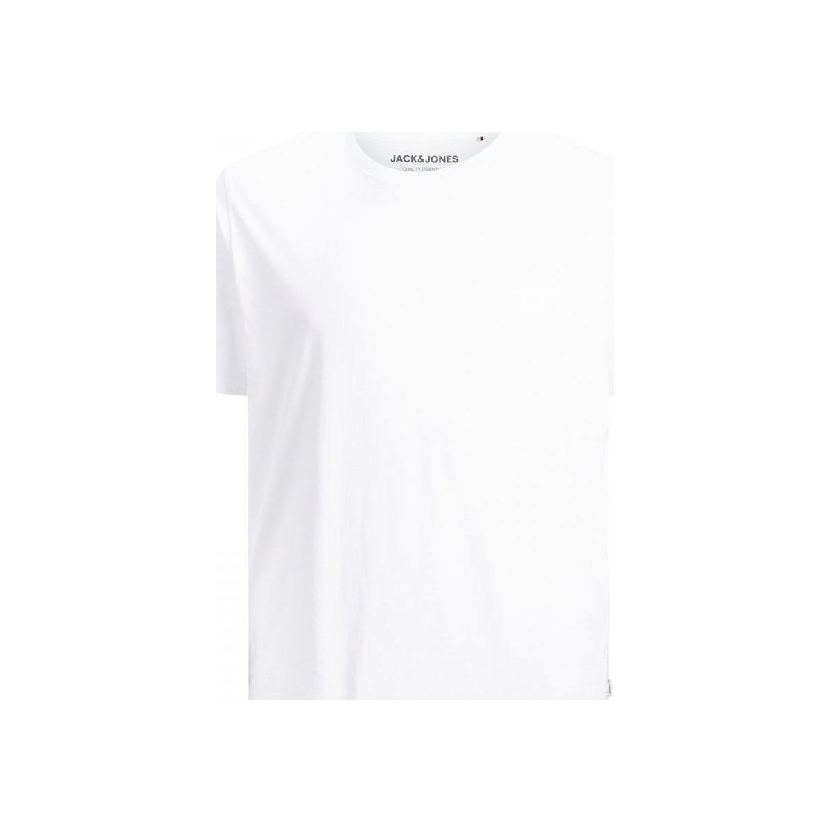 Textil Homem T-shirts e Pólos Jack & Jones 12158482 BASIC TEE-WHITE Branco