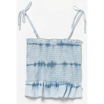 Textil Rapariga Tops sem mangas Bermudas Calções Mobyises Top PAPASGI Azul