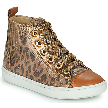 Sapatos Rapariga Sapatilhas de cano-alto Shoo Pom PLAY NEW JODLACE Leopardo / Ouro