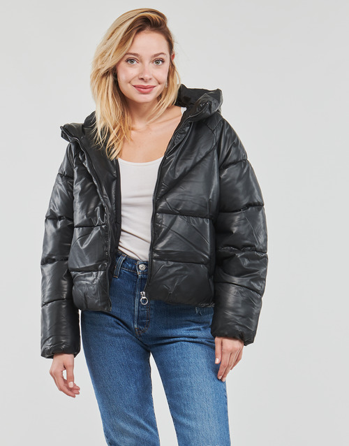 Only ONLANJA FAUX LEATHER PUFFER CC OTW Preto