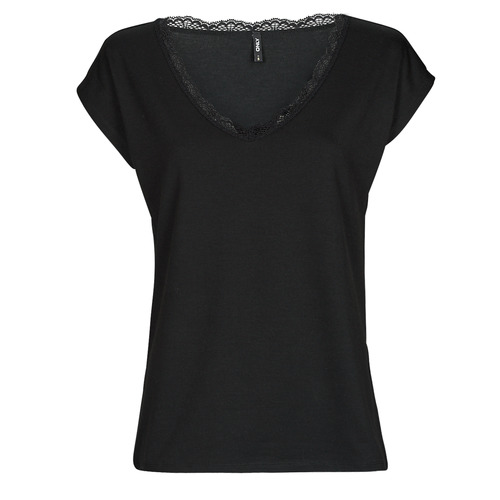 Textil Mulher Glass Christmas rinse CAT Bauble Only ONLMOSTER S/S LACE V-NECK TOP CS JRS Preto