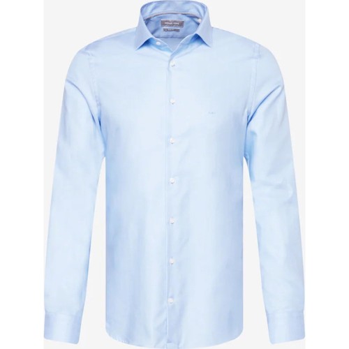 Textil Homem Camisas mangas comprida Baixo: 1 a 2cm MDOMD90450 Azul