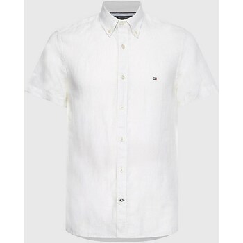 Textil Homem Camisas mangas comprida Tommy Hilfiger MW0MW23395 Branco