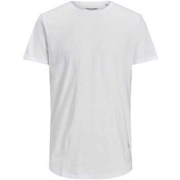 Textil Homem pierced heart long-sleeve T-shirt Jack & Jones 12184933 NOA TEE-WHITE Branco