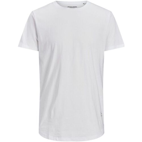 Textil Homem T-shirts merino e Pólos Jack & Jones 12184933 NOA TEE-WHITE Branco
