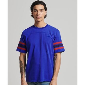 Textil Homem T-shirts e Pólos Superdry M1011357A QUARTERBACK TEE-3H1 REGAL BLUE Azul