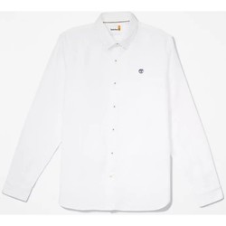 Textil Homem Camisas mangas comprida Timberland TB0A2DC31001 LINEN SHIRT-WHITE Branco