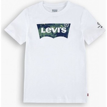 Textil Rapaz T-shirts e Pólos Levi's 9EF347 GRAPHIC TEE-001 WHITE Branco