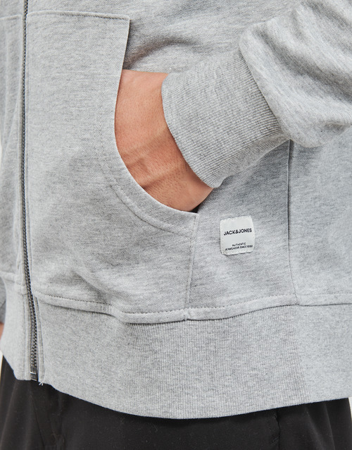 Jack & Jones JJEBASIC SWEAT ZIP HOOD Cinza
