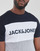 Textil Homem T-Shirt mangas curtas Jack & Jones JJELOGO BLOCKING TEE Marinho / Cinza / Branco
